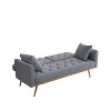 NicBex Couches for Living Room Upholstered Armchair Sofa Modern Design Accent Sofa with Storage Ottoman and Cup Holders - 2 of 4