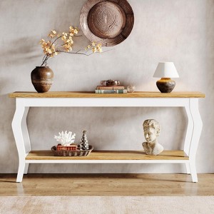 Tribesigns 70.87 Inches Extra Long Sofa Table with 2-Tier Storage - 1 of 4