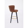 PAGED Bar Stools Set of 2 Modern Swivel Upholstered Counter Stools with Back and Metal Legs Counter Height Bar Stools for Pub, Dining Room - 3 of 4