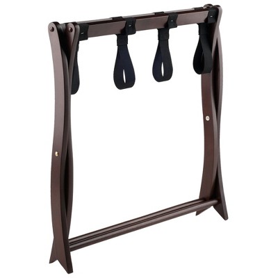 Scarlett Cappuccino Solid Wood Foldable Luggage Rack