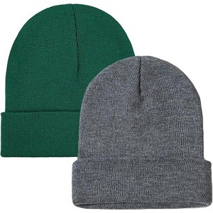 MSDC 2 Pack Beanie for Men Women Slouchy Beanie Hats Winter Knit Caps Soft Ski Hat Unisex - 1 of 4