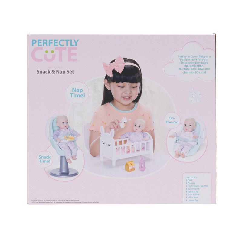 Perfectly Cute Baby Snack and Nap Set 8&#34; Baby Doll - Blonde Hair/Blue Eyes, 4 of 5