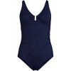 Lands' End Womens Chlorine Resistant V-Neck Hardware One Piece Swimsuit - 3 of 4