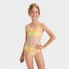 Girls' Island Keepsake Floral Printed Swimwear Set - Cat & Jack™ Yellow - 3 of 4