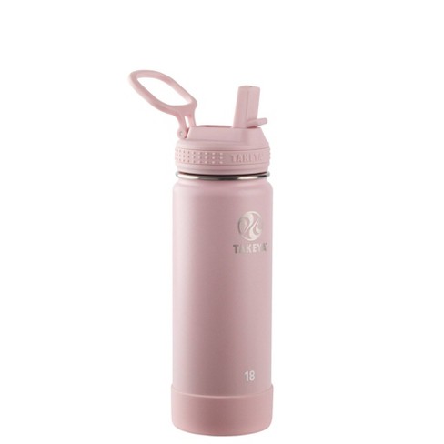 18 Oz Wide Mouth Water Bottle With Straw Lid