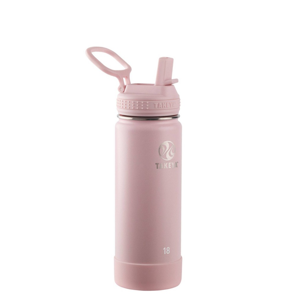 Photos - Glass Takeya 18oz Actives Insulated Stainless Steel Water Bottle with Straw Lid