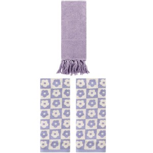 REGALWOVEN 3 Packs Cotton Soft Absorbent Decorative Bathroom Hand Towel 14" x 30" - 1 of 4
