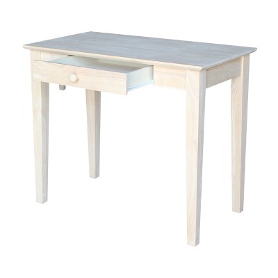 Elegant Solid Parawood Writing Desk with Practical Drawer