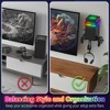 Fosmon Xbox Wall Mount Shelf with Headphone Stand and 2 Controller Holder, Xbox Series S Series X Game Console Shelf Wall Mounted Kit with RGB Bracket - 2 of 4
