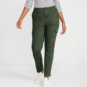 Lands' End Women's Mid Rise Slim Cargo Chino Pants - 1 of 4