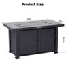 44In Propane Fire Pit Table, 50000 BTU Rectangular Fire Pit, Outdoor Fire Table with Rattan Panel Black Tempered Glass Tabletop, Versatile Design - 2 of 4