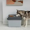 IRIS USA Elevated Dog Bowls, Airtight Pet Food Storage 47lbs, Dark Gray - 4 of 4