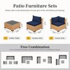 UPHA 5-Piece Rattan Patio Sofa Conversation Set with Cushions - 3 of 4