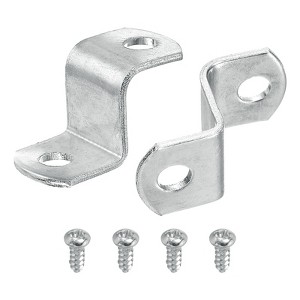 Unique Bargains Z Shape Offset Canvas Clips with 2 Mounting Holes and Screws - 1 of 4