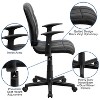 Emma and Oliver Mid-Back Quilted Vinyl Swivel Task Office Chair with Arms - image 3 of 4