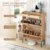 Brafabhome Shoe Storage Cabinet with Drawer, Slim Entryway Shoe Organizer with Fluted Panel Doors for Slippers Sneakers and High Heels | 12 Pair - 3 of 4
