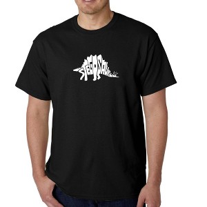 LA Pop Art Men's Word Art T-shirt - STEGOSAURUS - 1 of 4