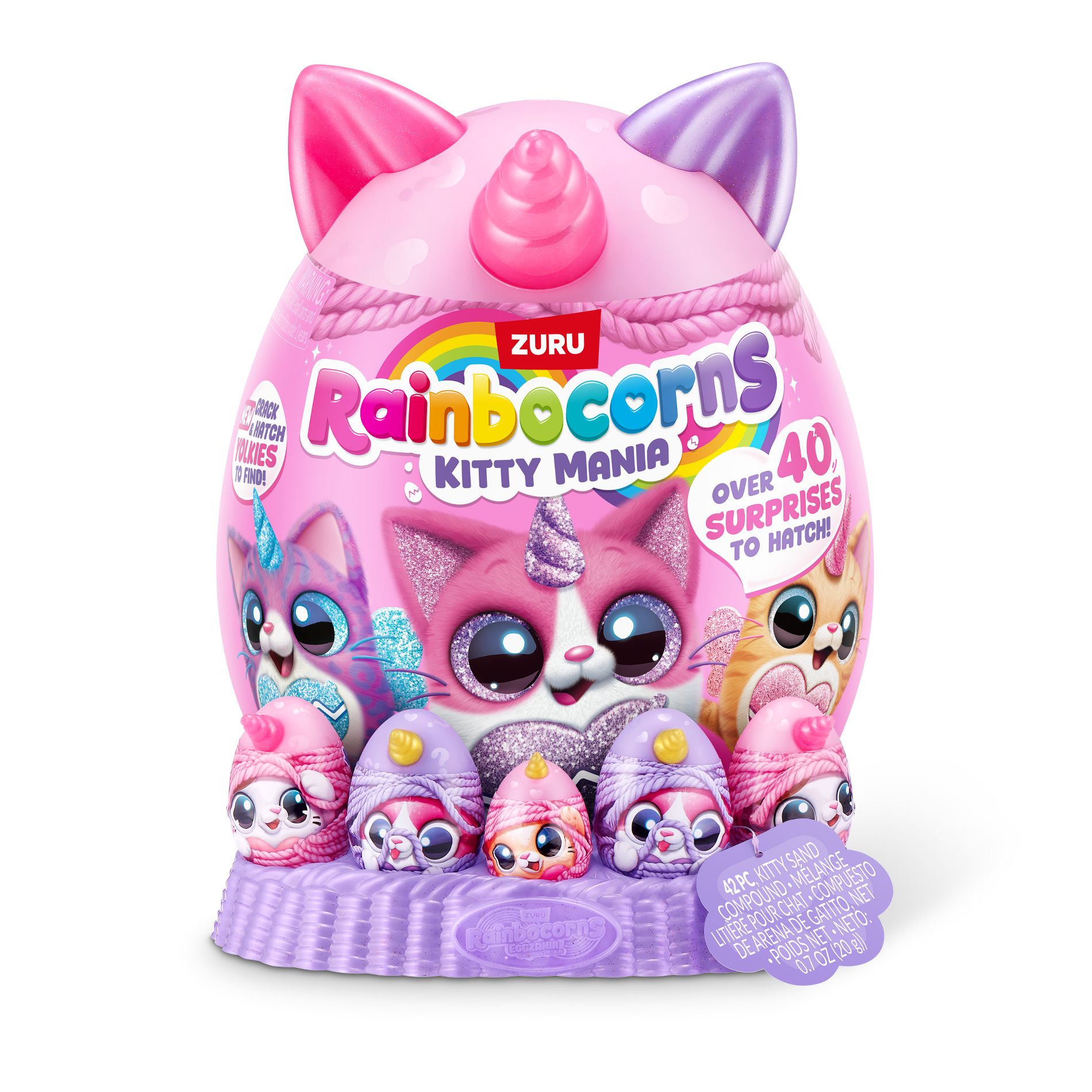 Rainbocorns Eggzania Kitty Mania Stuffed Animal