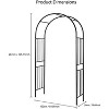 Metal Pergola Arbor, Easy Assemble Garden Arbor for Various Climbing Plant Wedding Garden Arch Bridal Party Decoration - 3 of 4
