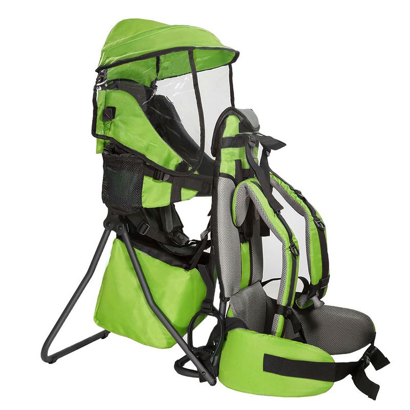 ClevrPlus CC Hiking Child Carrier Baby Backpack Camping for Toddler Kid, Green, 2 of 7