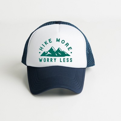 Simply Sage Market Hike More Worry Less Mountains Adult Foam Trucker Hat