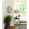 16" x 26" Oval Metal Framed Wall Mirror with Bracket Distressed Gold Finish - 3R Studios - image 4 of 4