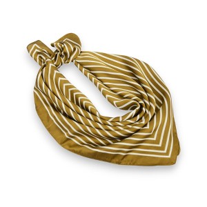 Anna-Kaci Women's Classic Striped Satin Square Scarf for Neck Hair Bag Decoration - 27.5IN×27.5IN - 1 of 4