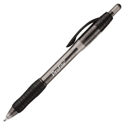 Paper Mate Profile Refillable Retractable Ballpoint Pen, 1.4 mm Super Bold Tip, Blue Ink/Barrel, pk of 12