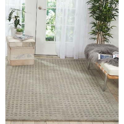 Charcoal Shadowbox 5' x 7' Hand-Woven Wool Area Rug