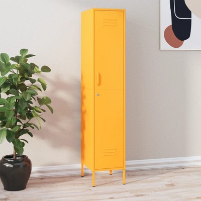 VidaXL Locker Cabinet Mustard Yellow 13.8 in.x18.1 in.x70.9 in. Steel