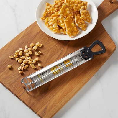Taylor Candy Deep Fry Analog Kitchen Cooking Thermometer: Stainless Steel, Clip Mount, 100-400°F, Reads Celsius & Fahrenheit