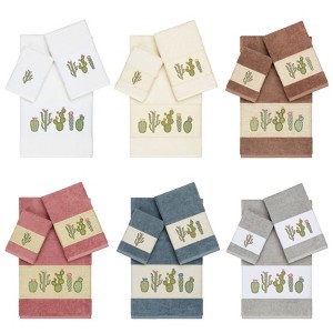 Linum Home Textiles 100% Turkish Cotton MILA Embellished Towel Set - 1 of 4