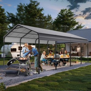 12' x 20' x 7' Carport with 29-Gauge Galvanized Steel Roof Panels - 1 of 4