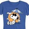 Women's - Peanuts - Snoopy's Beach Day Short Sleeve Graphic T-Shirt - 2 of 4