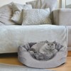 PureWags Small Dog Bed, Round Cat Bed Washable for Indoor Cats, Non-Slip Base and Removable Cushion, Pet Bed for Puppy and Kitten - 3 of 4