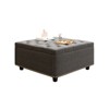 32" Leather Coffee Table Storage Ottoman, Square Lift-Top Ottoman Cube Bench, Large Square Storage Coffee Table - 2 of 4