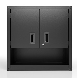 Garage Wall Cabinet with Locking 3/4 Doors and Adjustable Shelf, Metal Wall Cabinet, Floating Upper Storage Cabinet - 1 of 4