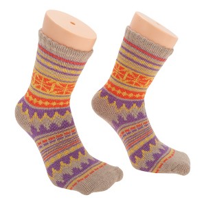 Unique Bargains Women's Soft Winter Warm Socks Assorted Color 5 Pair - 1 of 4
