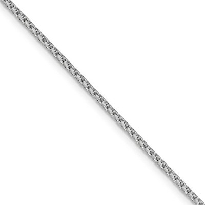 Black Bow Jewelry 1.6mm 14k White Gold Diamond Cut Open Franco Chain Necklace