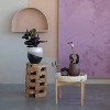 Storied Home Round Teakwood Accent Table with Textured Surface Brown - 4 of 4