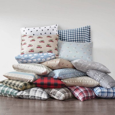Green Plaid Queen Cotton Flannel Sheet Set