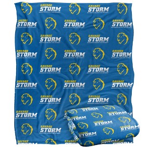 Southeastern Oklahoma State University Logo Pattern Silky Touch Blanket White 50x60 - 1 of 4