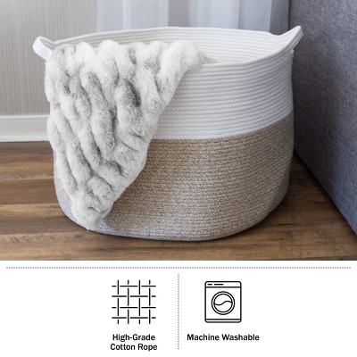 Extra-Large Natural Cotton Rope Storage Basket