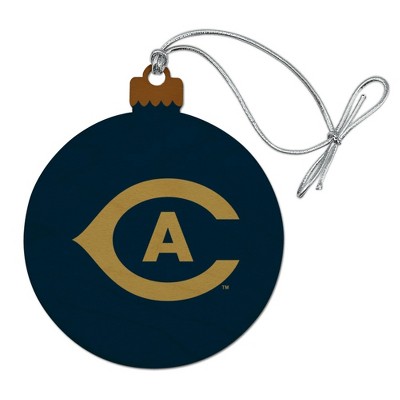 UC Davis Primary Logo Wood Christmas Tree Holiday Ornament