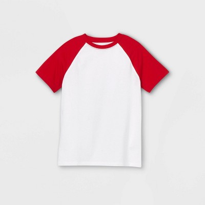 Boys' Baseball Short Sleeve T-Shirt - Cat & Jack™ Red/White XS