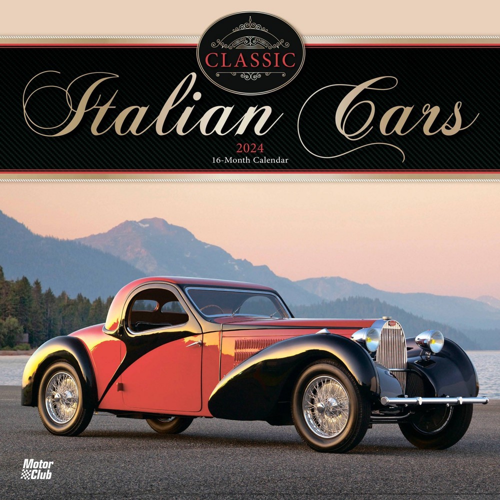 Photos - Other interior and decor Browntrout  Wall Calendar 12"x12" Motor Club Classic Italian Cars 2024