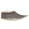 Sunnydaze Heavy-Duty Quilted 2-Person Hammock with Curved Bamboo Spreader Bars - 450 lb Weight Capacity - 4 of 4