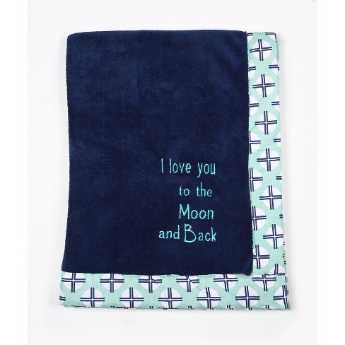 Love you to the discount moon and back baby blanket