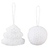 The Lakeside Collection Set of 2 Faux Fur Ornaments 2 Pieces - 2 of 2