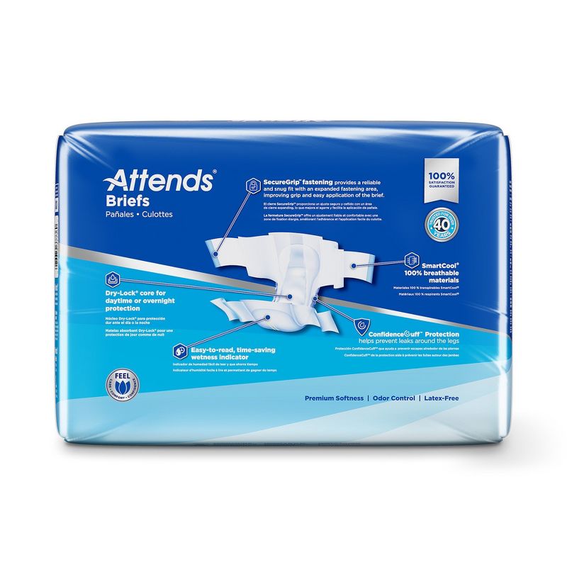 Attends Advanced Incontinence Briefs, Ultimate Absorbency, Unisex, 5 of 6